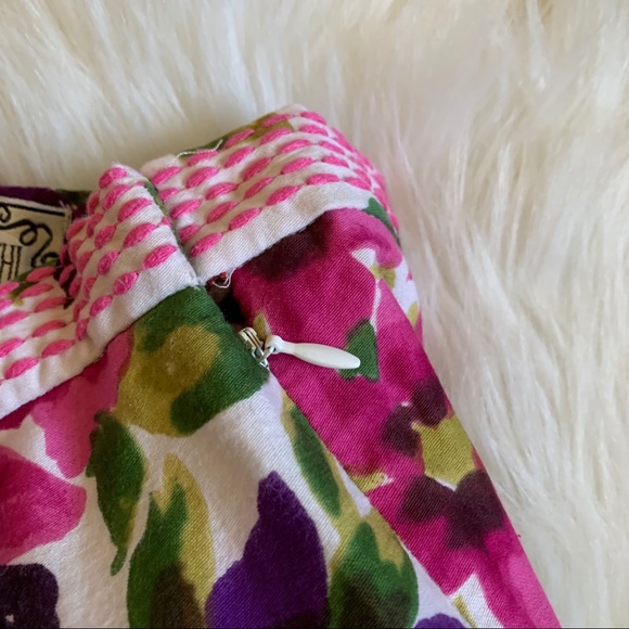 Baraschi Floral Pleated Lined A Lined Skirt Sz 6 - Picture 4 of 8